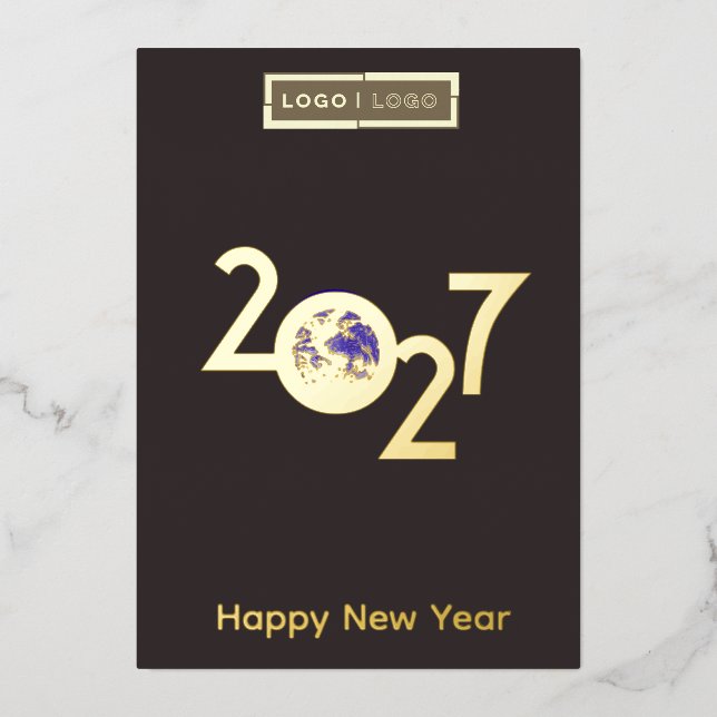 Carte de vœux professionnelle pour le Nouvel An -  (Recto)