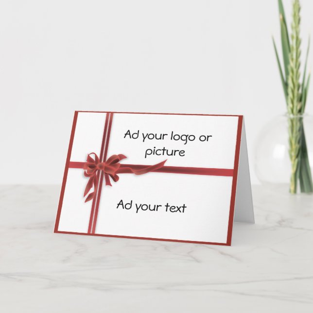 Carte de voeux professionnelle pour votre logo et  (Devant)