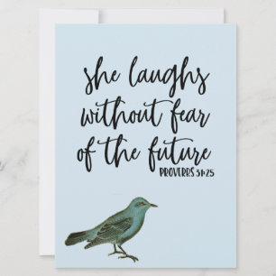 Carte de vœux Proverbes Rire sans peur