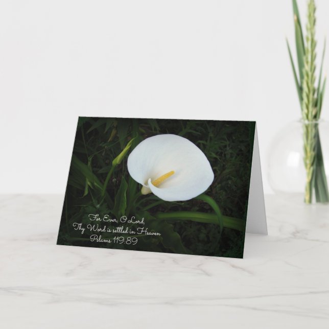 Carte de voeux Pslams 119 Calla Lilly (Devant)