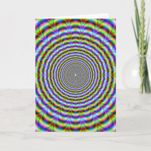 Carte de voeux Psychedelic Neon Ondes