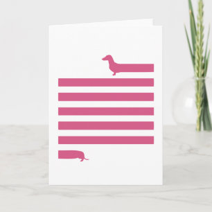 Carte de voeux Punk dachshund (weiner hot dog)