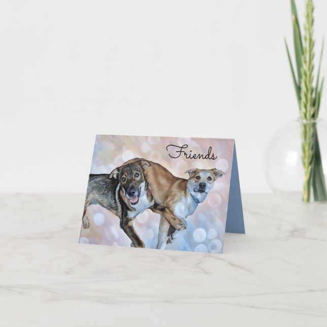 Carte de voeux Puppy Friends (Devant)