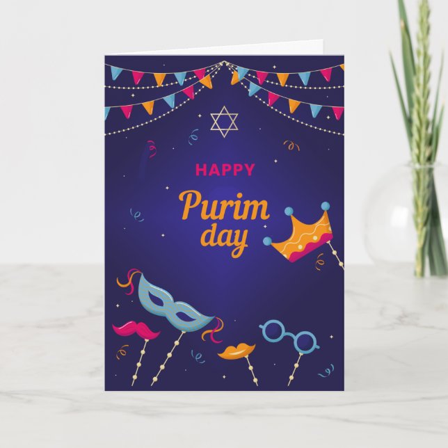 Carte de voeux Purim Day (Devant)