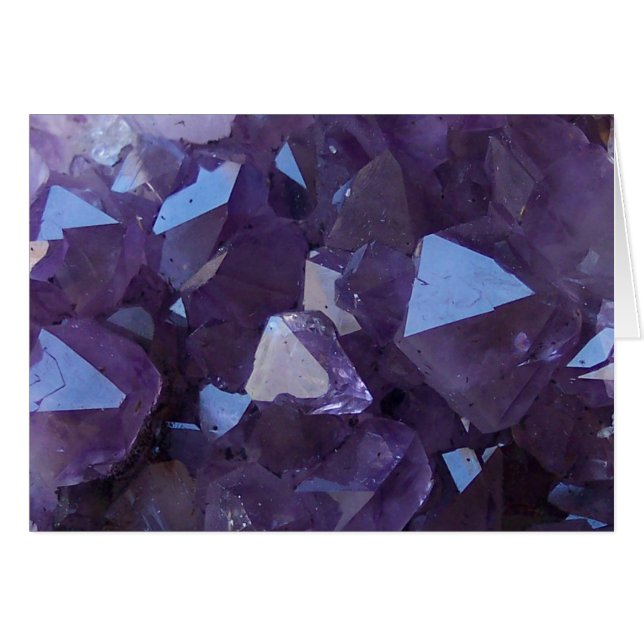 Carte de voeux Purple Brésilien Quartz Améthyste (Devant horizontal)