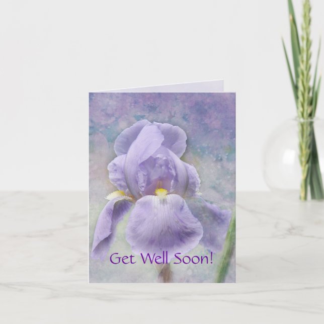 Carte de voeux Purple Iris (Devant)