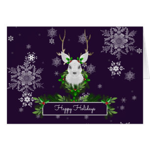 Carte de voeux Purple Reindeer