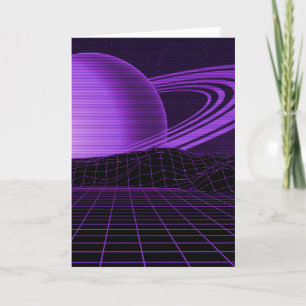 Carte de voeux Purple Retrowave