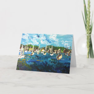 Carte de voeux Put-n-Bay Lake Erie Painting #1