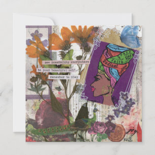 Carte de voeux Queen Flat