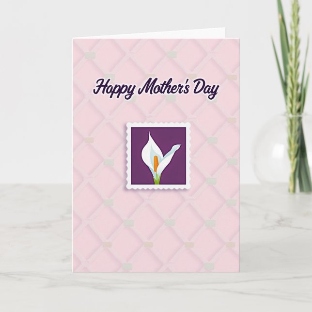 Carte de vœux Quilted Bloom (Devant)