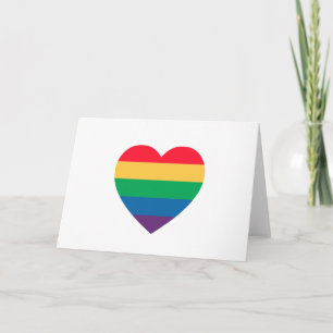 Carte de voeux Rainbow Heart Pride - Vide à l'inté