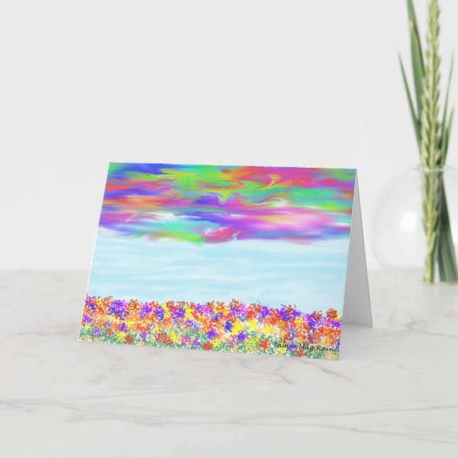 Carte de voeux Rainbow Sky Flower (Devant)