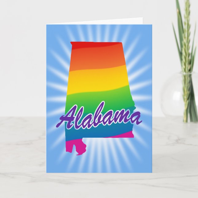 Carte De Voeux Rainbow State Of Alabama (Devant)
