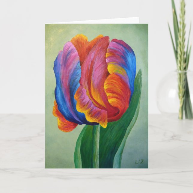 Carte de voeux Rainbow Tulip (Devant)