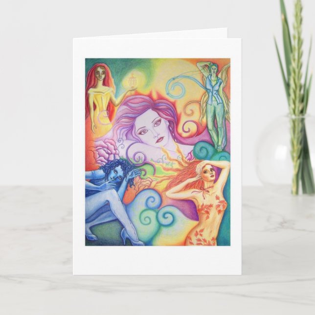 Carte de voeux Rainbow Women (Devant)