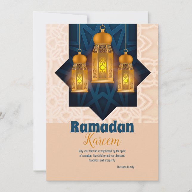 Carte de voeux Ramadan Kareem Lanterns (Devant)