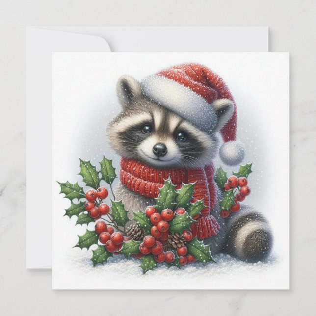 Carte de vœux Raton de Noël (Devant)