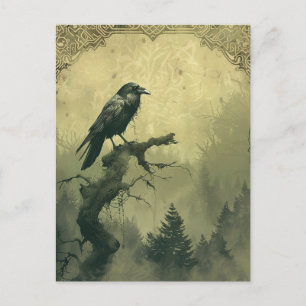 Carte de voeux Raven Samhain Halloween