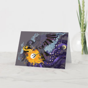 Carte de voeux Raven Sky Folklore