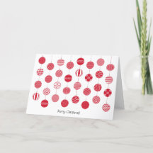 Carte de voeux Red Christmas Balls