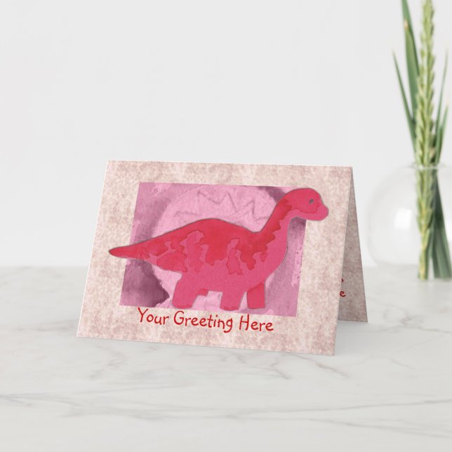 Carte de voeux Red Dinosaur (Devant)
