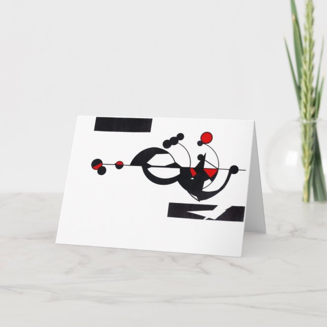Carte de voeux "Red Geo Design" (Devant)