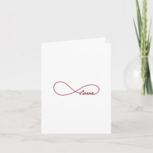 Carte de voeux Red Love Infinity