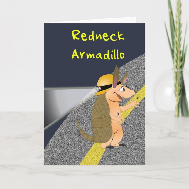 Carte de voeux Redneck Armadillo (Devant)