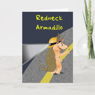Carte de voeux Redneck Armadillo