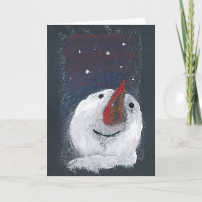 Carte de voeux reflet Snowman (Devant)