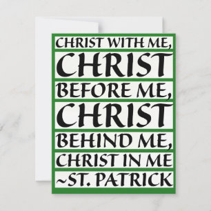 Carte de vœux religieuse de la Saint-Patrick