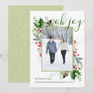 Carte de vœux religieuse de Noël avec verdure mode