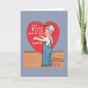 Carte de voeux Retro Carpenter Valentine's Day