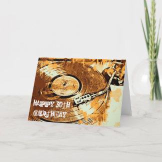 Carte de voeux Retro Happy 30th Birthday