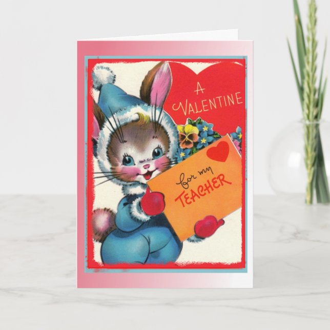 Carte de voeux Rétro "Une Saint Valentin pour mon  (Devant)