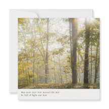 Carte de vœux rêveuse et douce inspirée de la forê