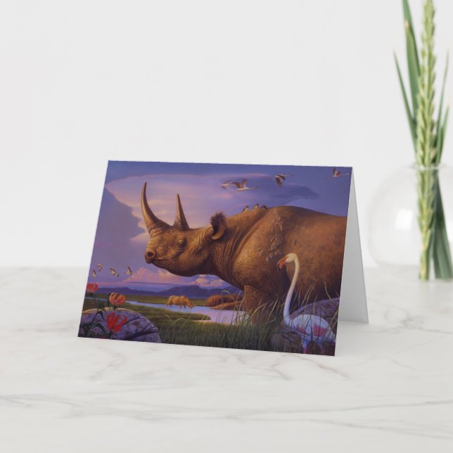 Carte de voeux Rhinoceros (Devant)