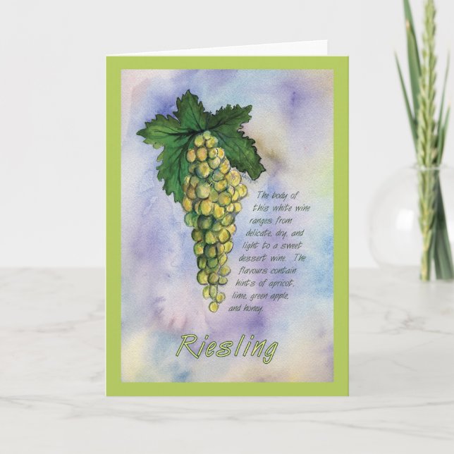 Carte de voeux Riesling Vin (Devant)