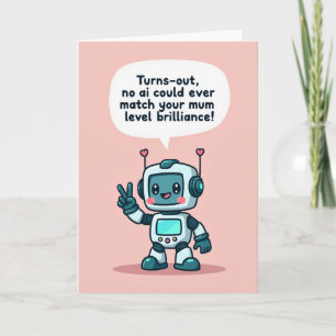 Carte de vœux robotique pour la fête des mères