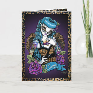 Carte de voeux Rockabilly Baby Tattoo Angel