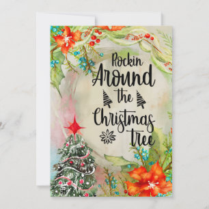 Carte de vœux "Rockin' Around the Christmas Tree"