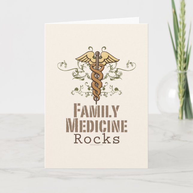 Carte de voeux Rocks en médecine familiale (Devant)