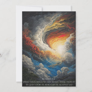 Carte de voeux Romains 8:31 Si Dieu est pour nous.