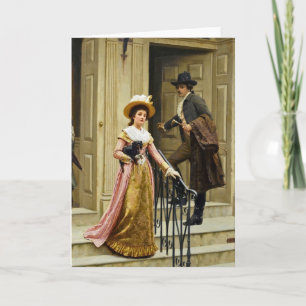 Carte de voeux Romance vintage