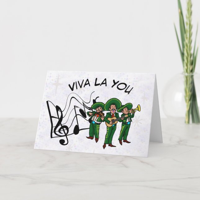 Carte de voeux romantique du groupe Mariachia mexi (Devant)