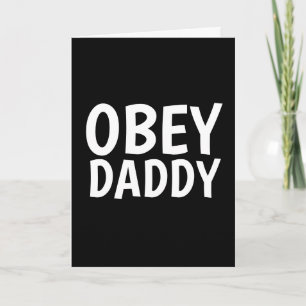 Carte de voeux romantique Kinky OBEY DADDY