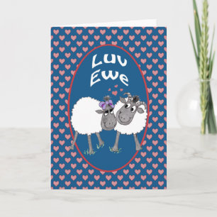 Carte de voeux romantique Luv Ewe