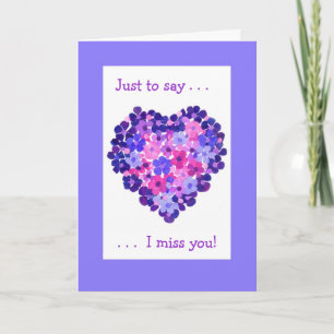 Carte de vœux romantique personnalisable - Cœur fl