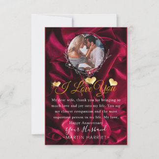 Carte de voeux romantique pour anniversaire de mar